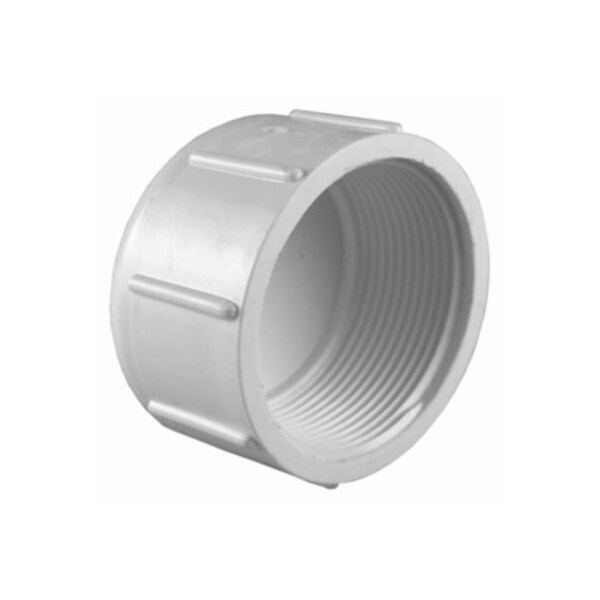 Charlotte Pipe And Foundry 112 WHT Cap Threaded PVC 02117 1600HA - main